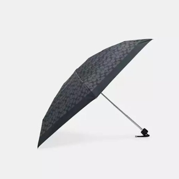 Coach Accessories - NWT Coach Black and Graphite Mini Umbrella